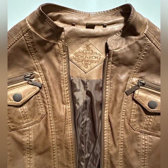 JOU JOU Faux Leather Jacket - Picture 1 of 9